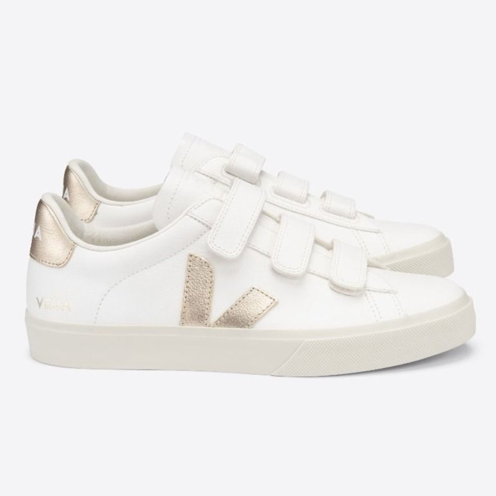 Veja Women's Recife Chromefree Leather White Platine - Size 38 / US 7